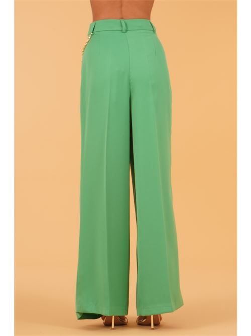 Pantalone in crepe palazzo GM by Gai Mattiolo | GM3719VERDE